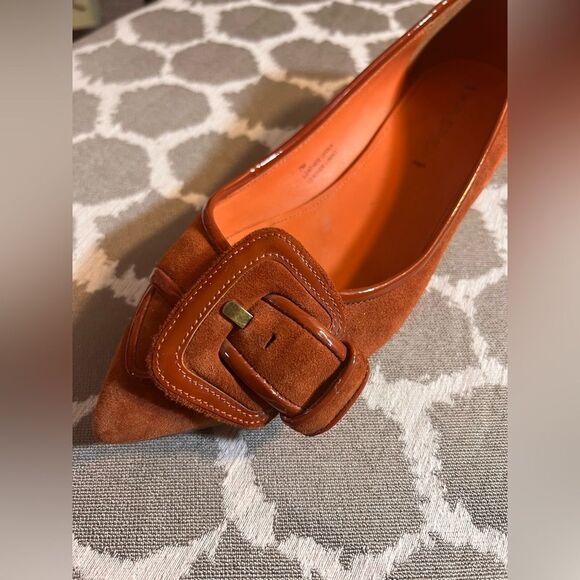 Via Spiga Flats with Decorative Buckle cinnamon suede excellent coquette girl - Picture 11 of 16